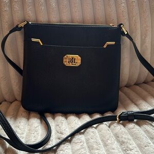 Small Ralph Lauren Crossbody Bag (Black & Gold)